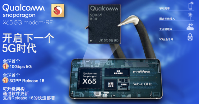 高通骁龙X65基带发布，全球首款4nm 5G